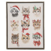 Festive Whiskers Framed Canvas Art 