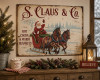 On Display in Home - Vintage Santa Metal Sign