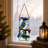 Blue Jay Lifestyle Stained Glass Christmas Art