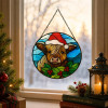In home window - Highland Cow Stained Glass