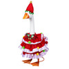 Giddy the Goose Wearing Christmas Dress