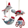 Candy Cane Sea Creature Ornaments
