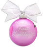 1st Granddaughter Glass Personalized Ornament Front View