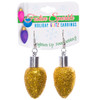 Christmas Light Bulb Earrings Gold