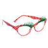 Candy Cane Fashion Glasses with Lashes