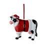 Christmas Cow Ornament - santa suit