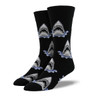 Black Shark Attack Men's Crew Socks