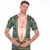 Belly V-Neck Ugly Christmas Sweater Faux Real - Front - Hands