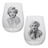 Marilyn Monroe Stemless Wine Glasses Set of Two
