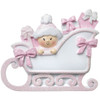 Baby Girl In Sleigh Personalized Ornament