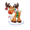 Christmas Moose with Egg Nog Personalized Ornament