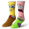 SpongeBob SquarePants and Patrick Star Women's Crew Socks Full Sock View