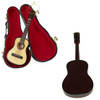 Wooden Pearlized Acoustic Guitar in Case Ornament