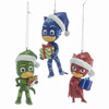 PJ Masks in Santa Hats Ornaments