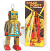 Space Robot Tin Toy - GOLD