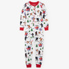 Kids Hockey Night in the Wild Union Suit Pajamas - Front View