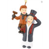 Tree Buddees Scrooge and Tiny Tim Ornament front view