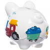 Trains Piggy Bank - Back