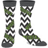 Beetlejuice Chevron Pattern Crew Socks