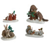 Department 56 Village Friendly Neighbours Set of 4 Critters Accessories 