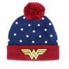 Wonder Woman Youth Navy, Red, Gold and White Stars Toque Front View