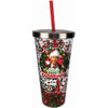 Christmas Vacation Merry Clarkmas Glitter Acrylic Cup with Straw and Lid  