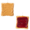 Sliced Peanut Butter and Jam Toast Squishy Ornaments (Set of 2)