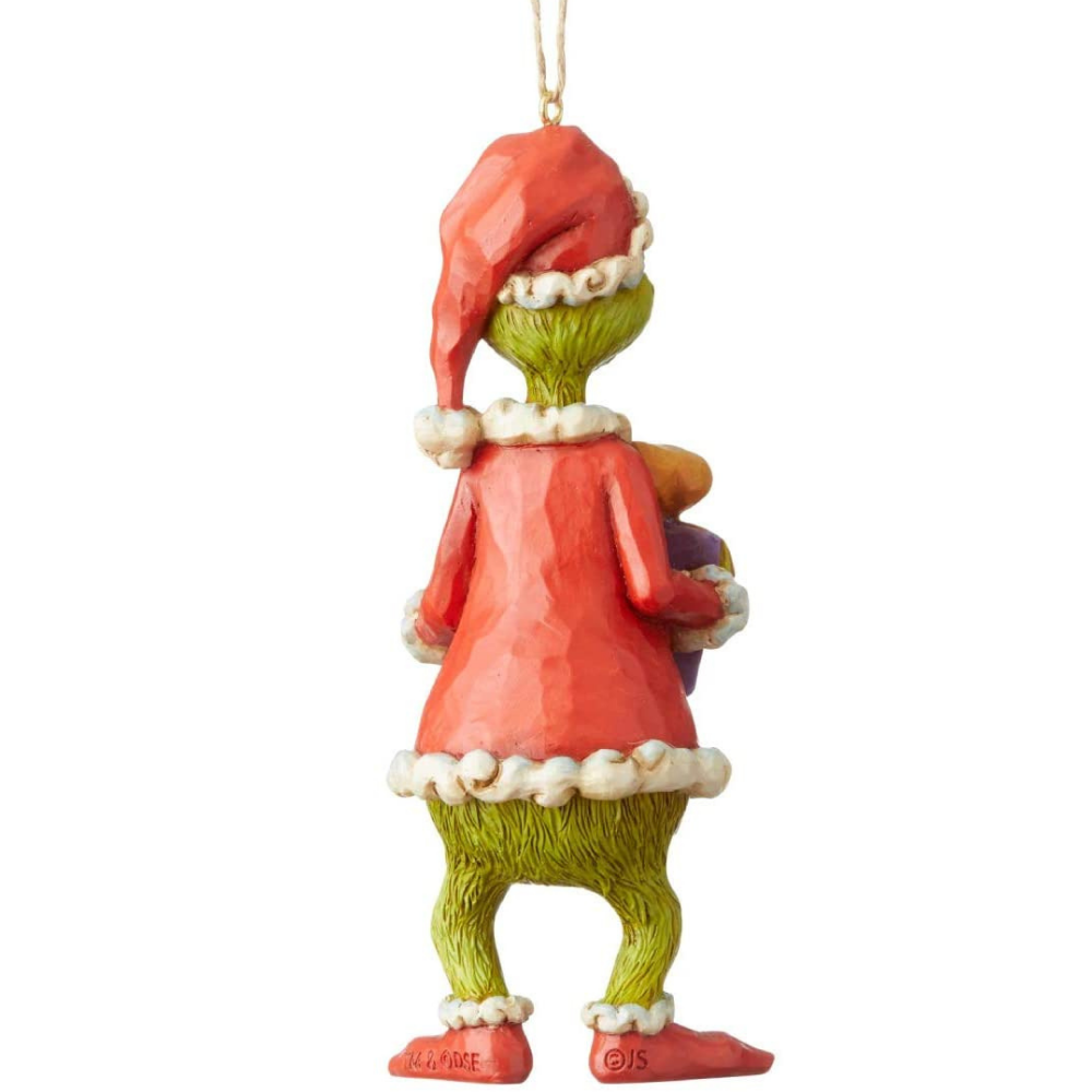 Grinch Holding Present Ornament by Jim Shore Canada RetroFestive.ca