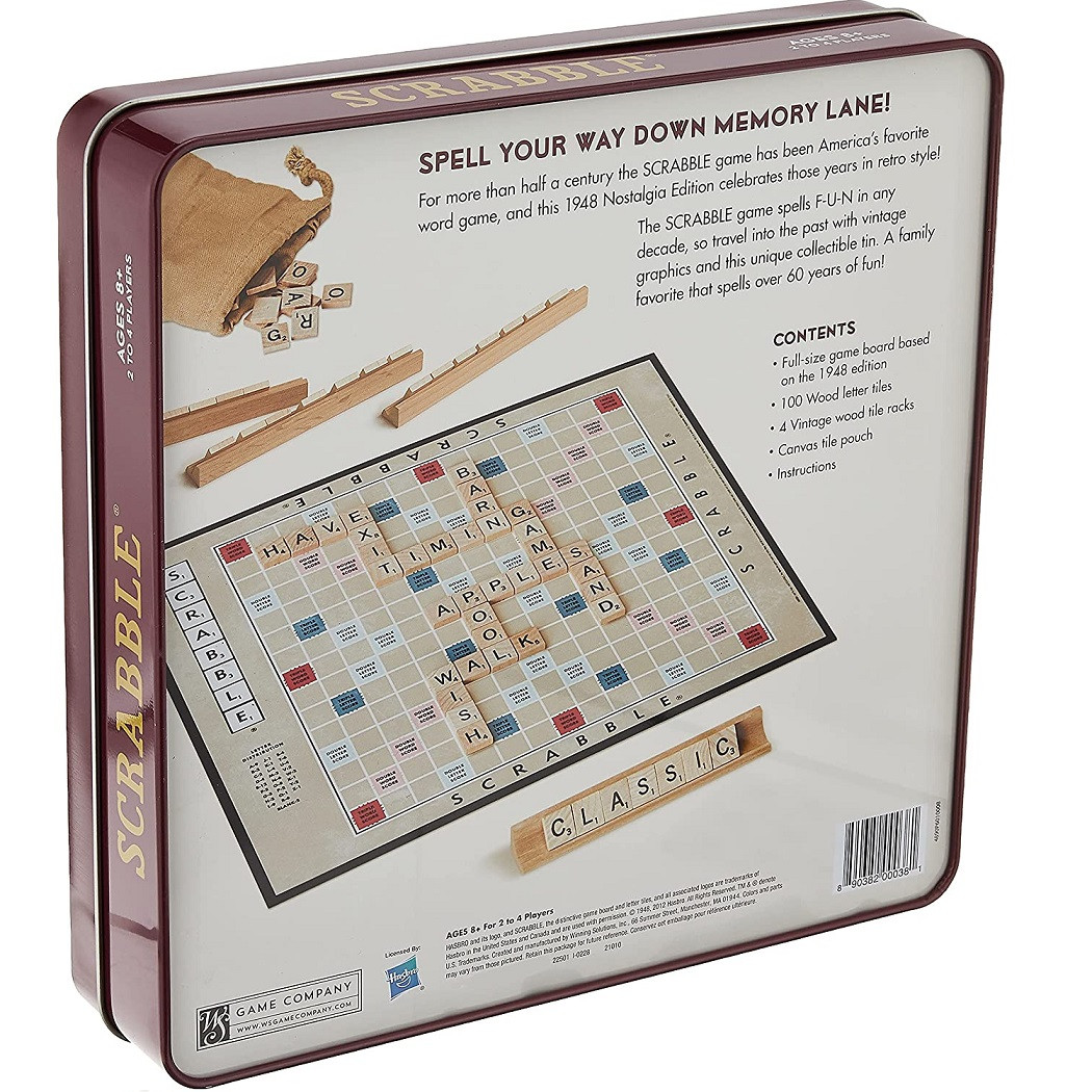 Scrabble Game In Nostalgia Tin RetroFestive.ca