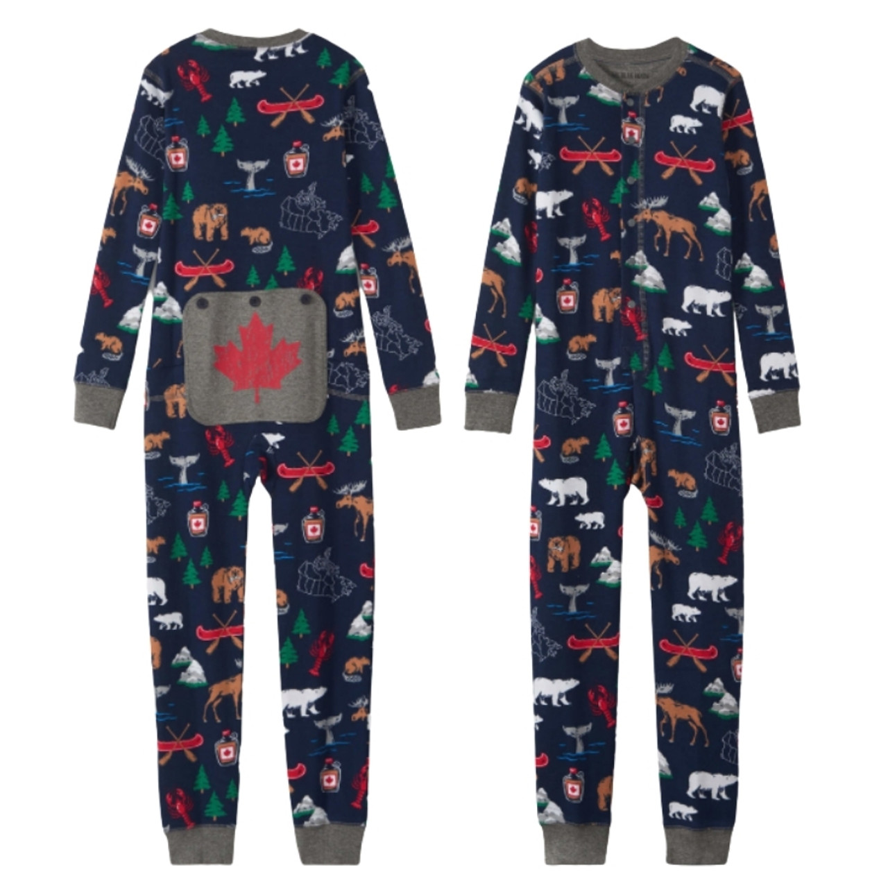 True North Kids Onesie Union Suit Pajamas by Little Blue House