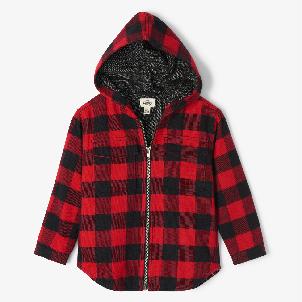 Fuzzy Fleece Jewel Plaid Wrap Jacket