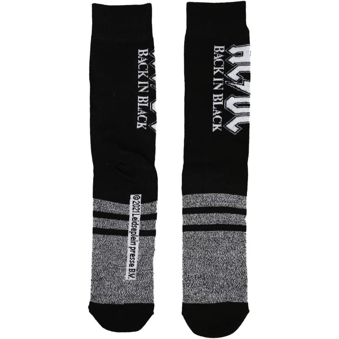 AC/DC Back in Black Album - 3-Pair Pack of Crew Socks in Gift Box ...