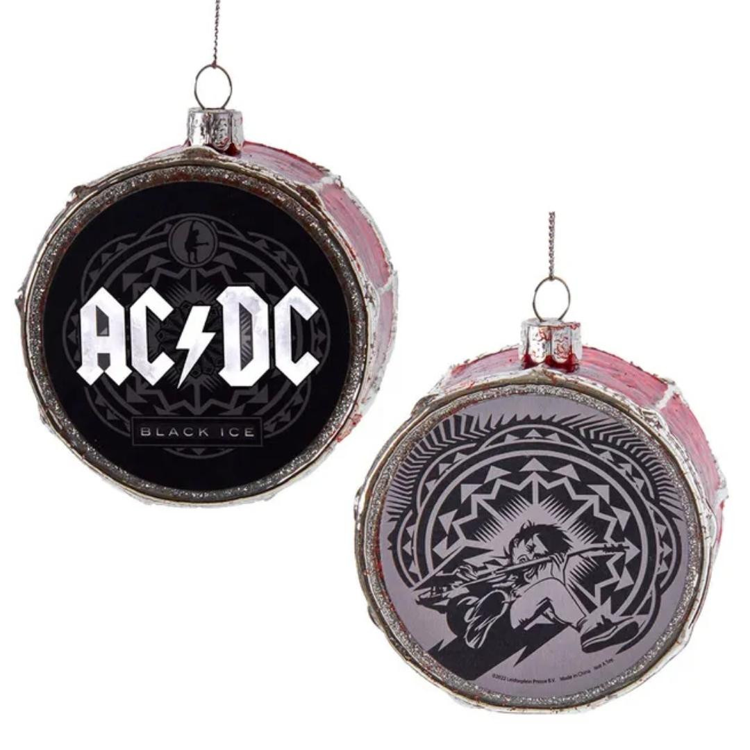 AC/DC Glass Drum Head Ornament RetroFestive.ca