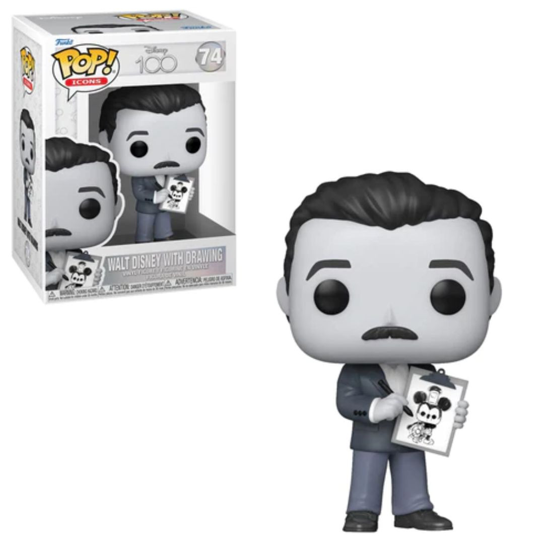 Pop Icons: Disney 100th Anniversary Walt Disney with Drawing Funko