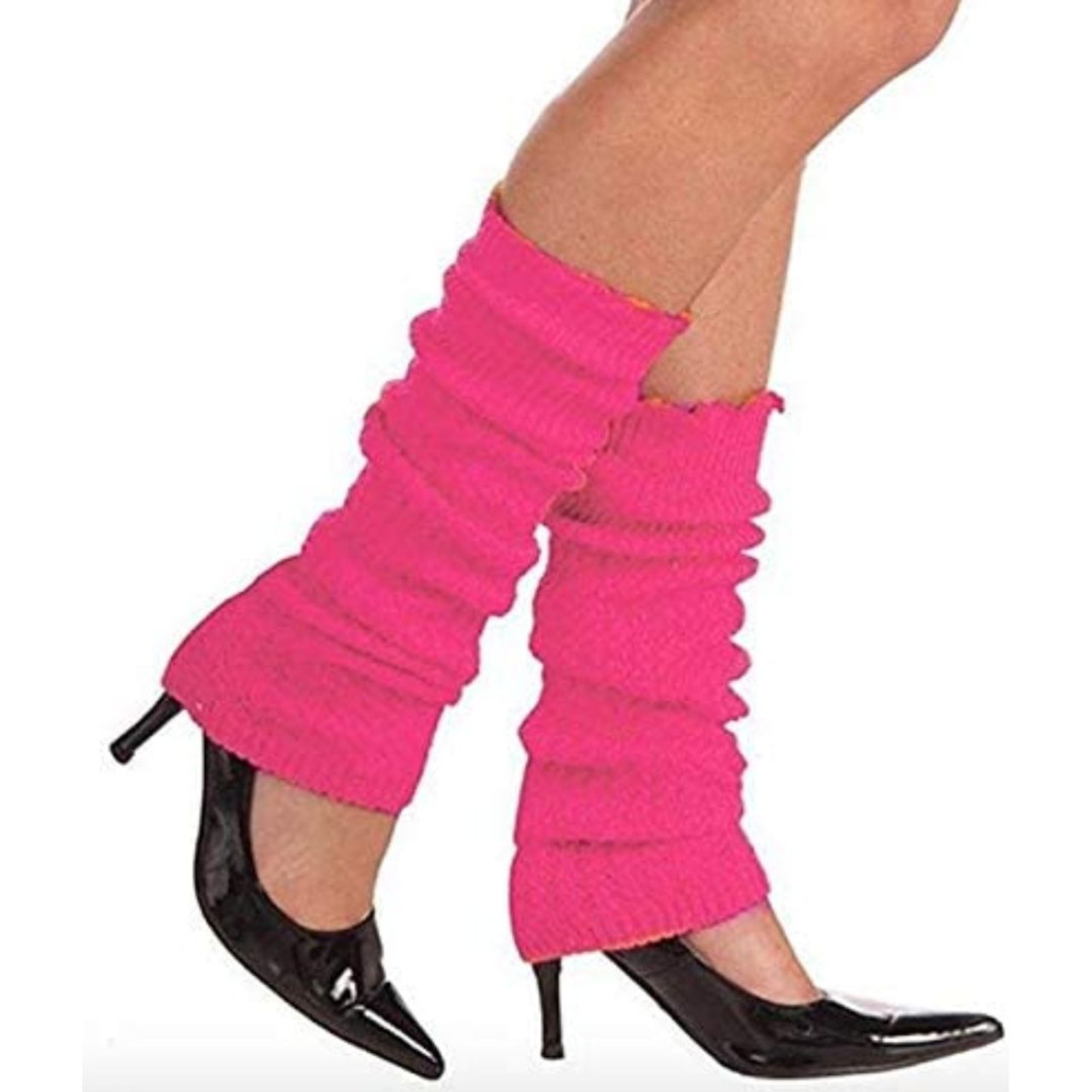 80's Leg Warmers Neon Pink 
