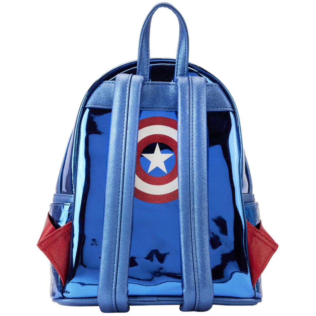 Marvel Captain America Tekk Costume-FAN Fight Backpack 2.0, Blue, 18 X