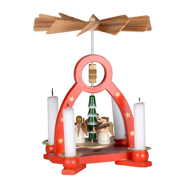 Ruby Sue's Wooden Christmas Pyramid Carousel 7Inch RetroFestive.ca