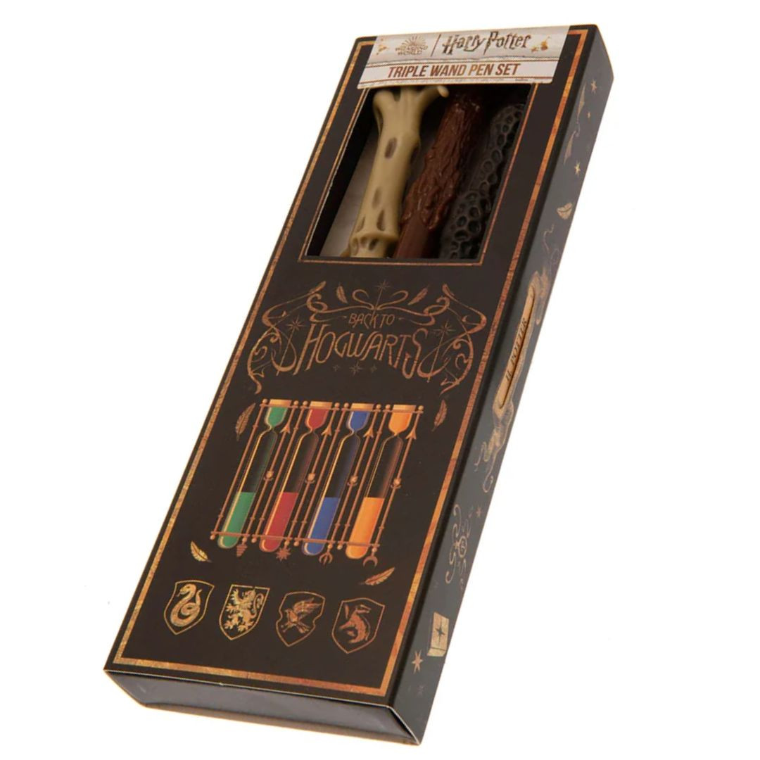Harry Potter Triple Wand Pen Set RetroFestive.ca