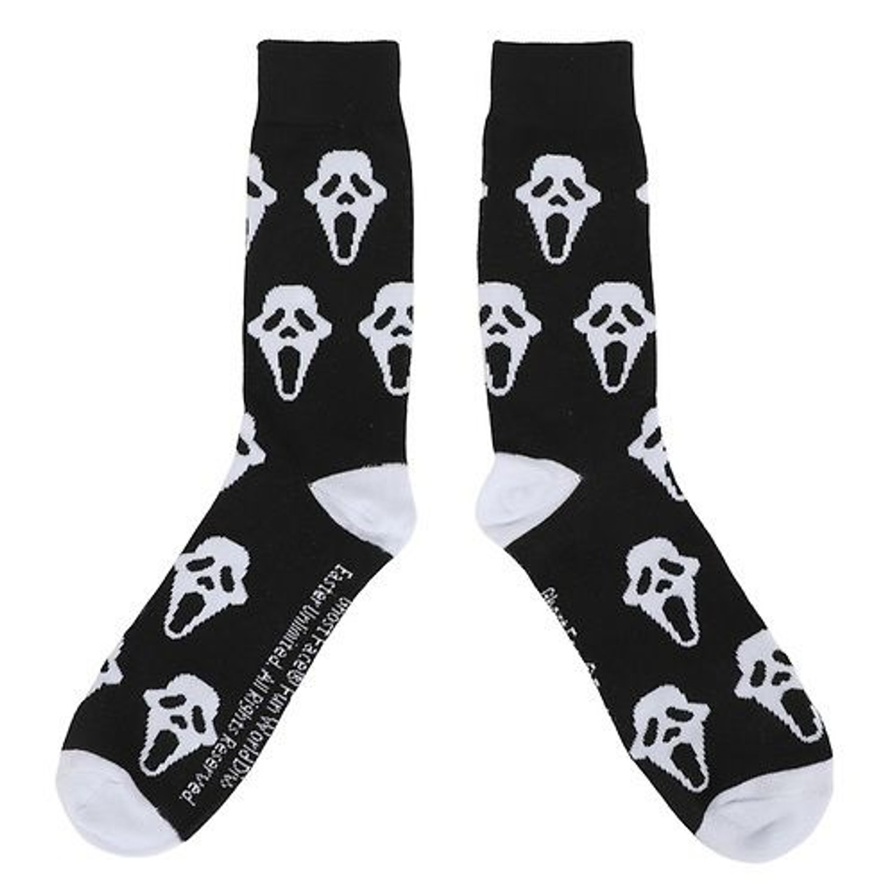 GhostFace Men's 2-Pair Pack of Crew Socks by Bioworld - RetroFestive.ca