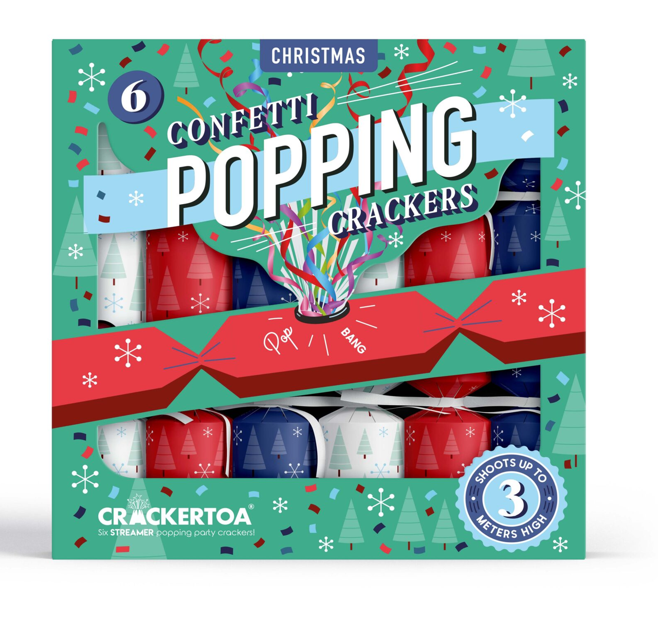 Box　Crackers　Christmas　Popping　Confetti　of