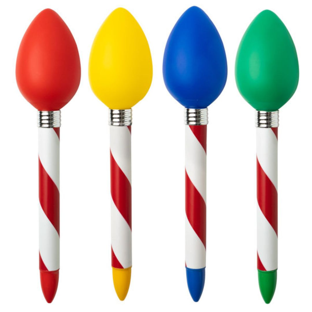 Christmas Jumbo Light Up Bulb Pen RetroFestive.ca