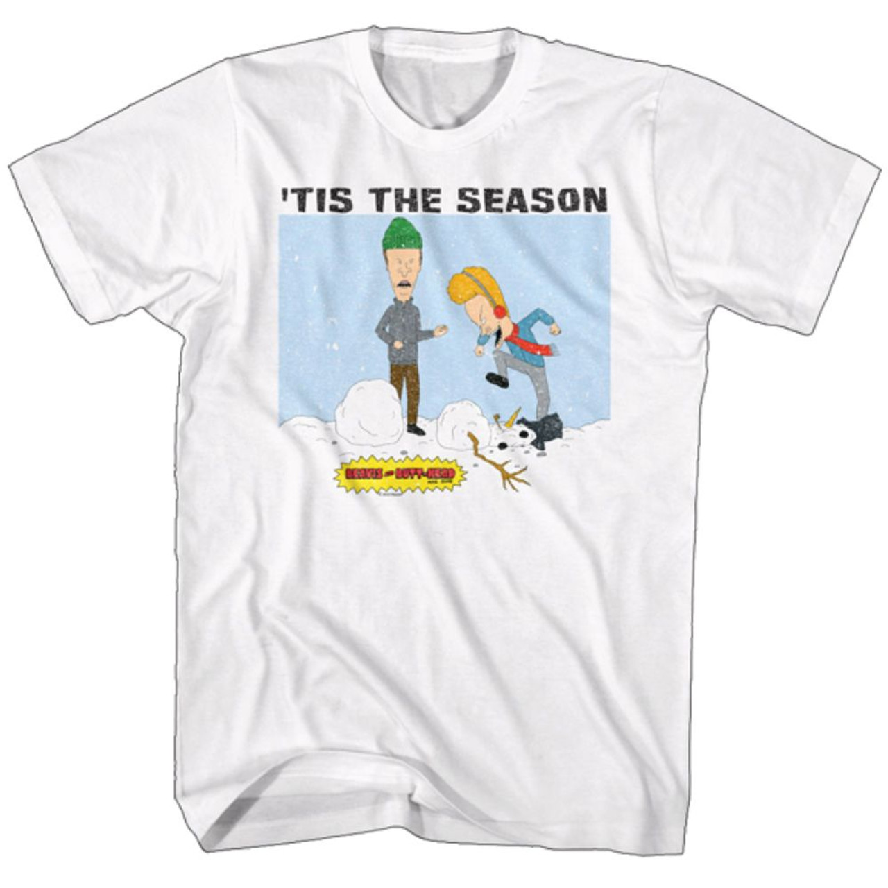 Beavis and Butthead Tis the Season White T-Shirt