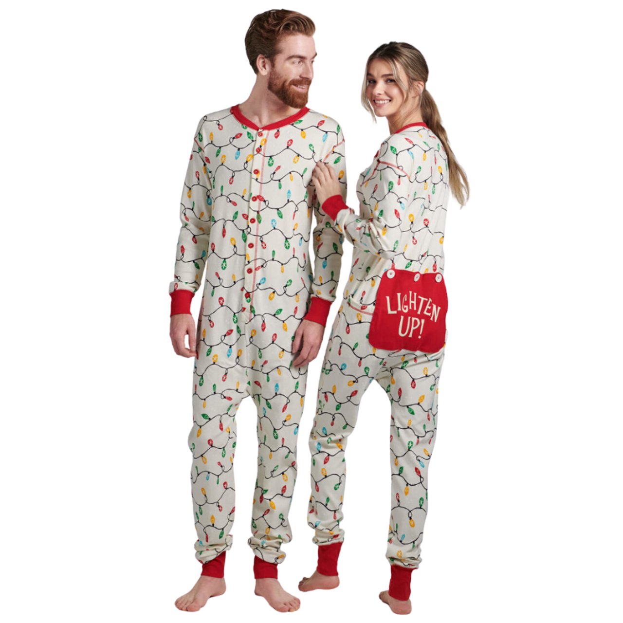 Holiday Moose on Plaid Baby Christmas Onesie Union Suit PJs by