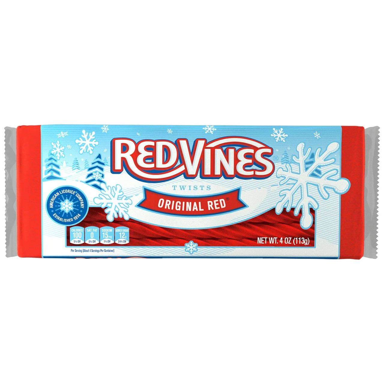 Red Vines Original Red Winter Twists Licorice - RetroFestive.ca