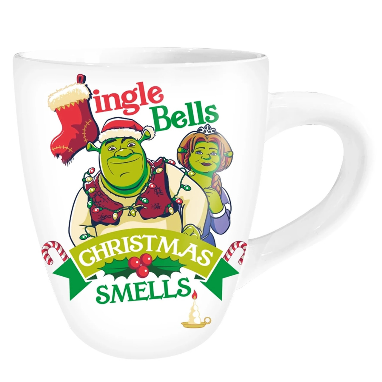 Sweat à Capuche Shrek « Jingle Bells Christmas Smells » – License Officielle DreamWorks – Coupe Classique, 241 G