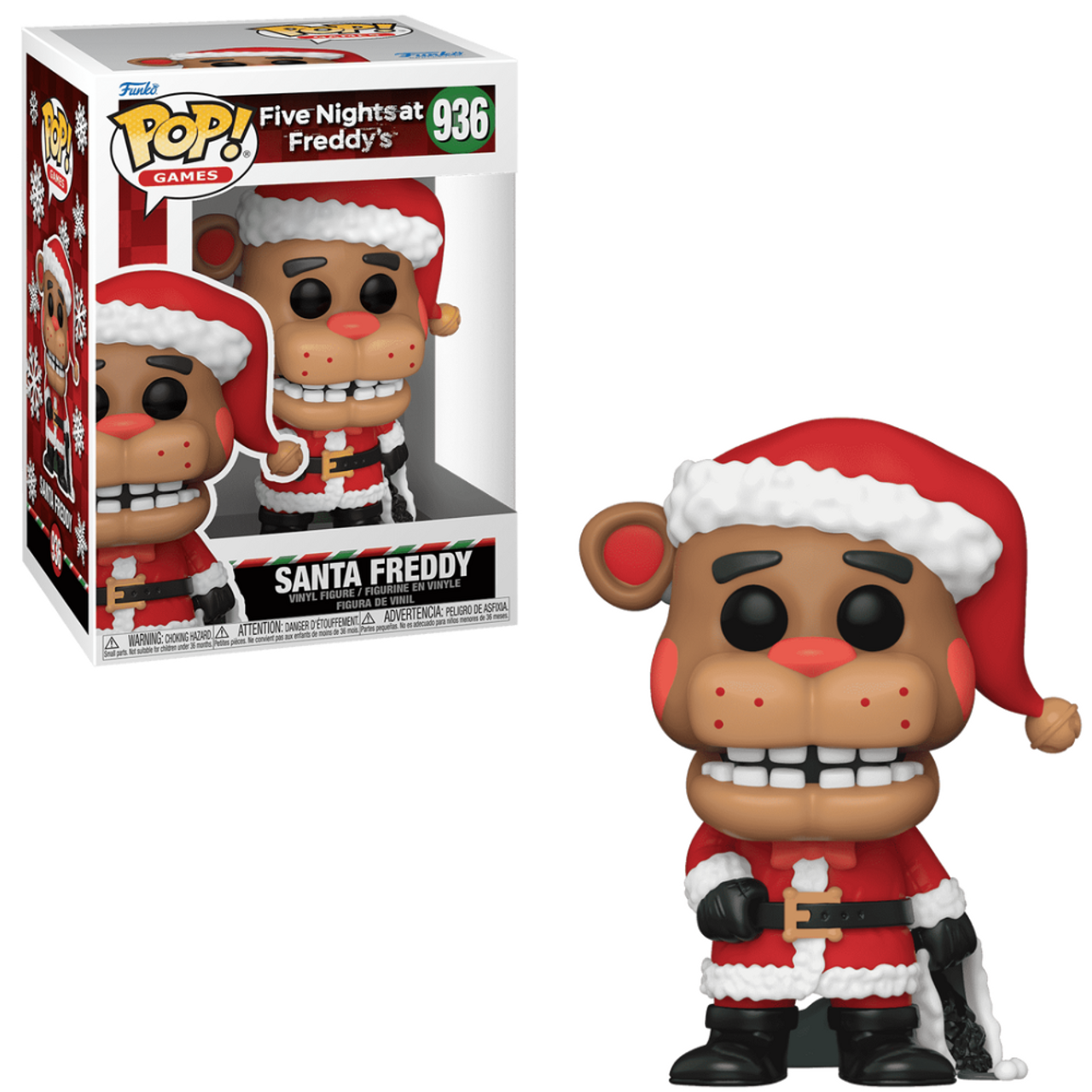 Funko POP! Games: Five Nights at Freddy's: Holiday Season Santa Freddy  4.35-in Vinyl Figure