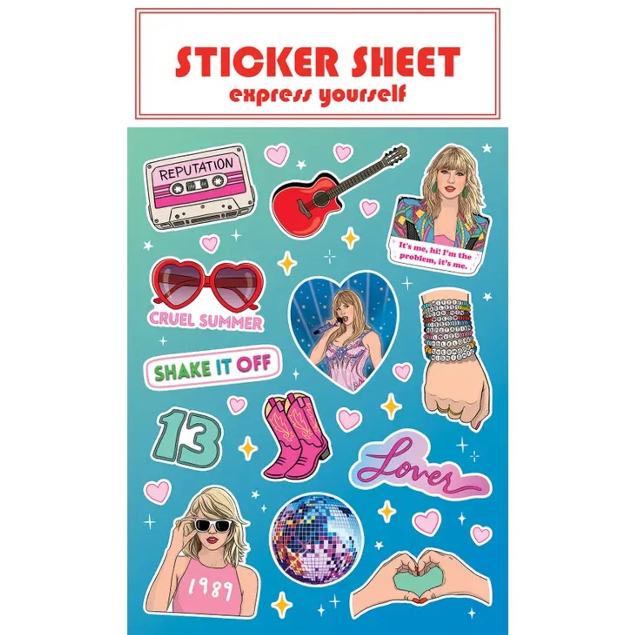 Swiftie Stickers - Taylor Swift Sticker Sheet 