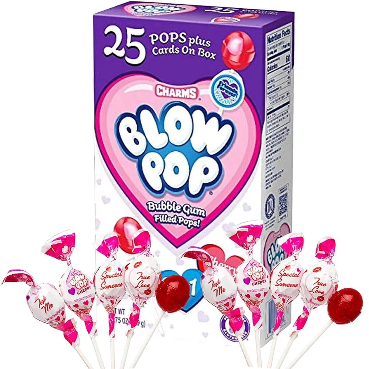 Charms Blow Pops Valentine's Friendship Exchange Box of 25