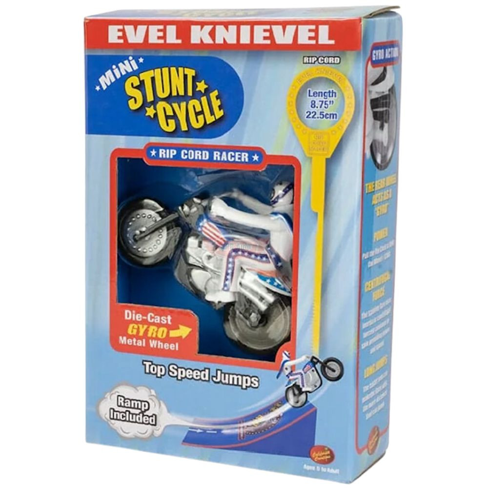 Evel Knievel Mini Stunt Cycle - Rip Cord Racer - RetroFestive.ca