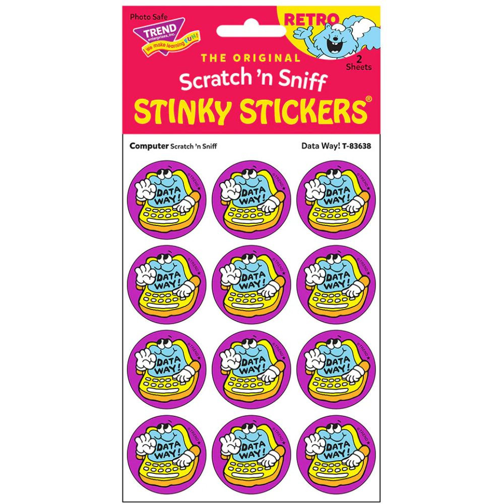 Data Way! - Computer Scent Retro Scratch 'n Sniff Stickers ...